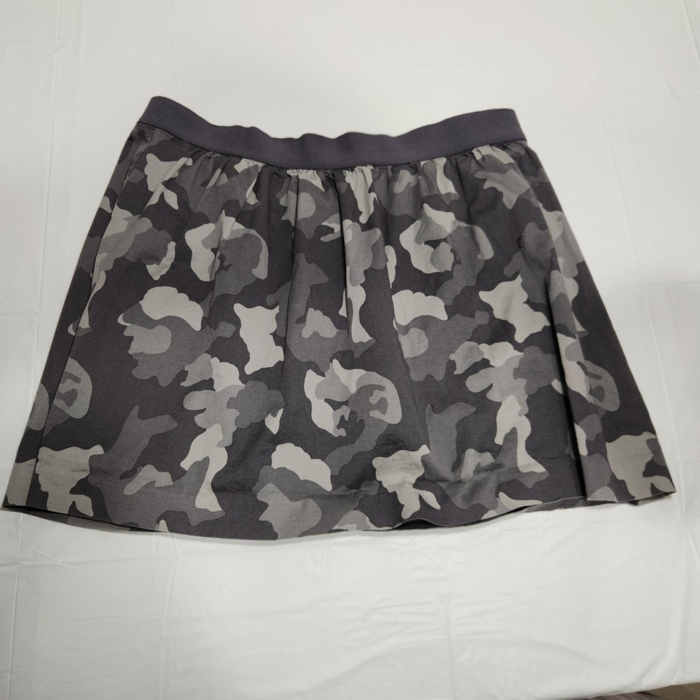 Banana Republic Camo Print Mini Skirt Cotton Blend Casual Gray Size 10